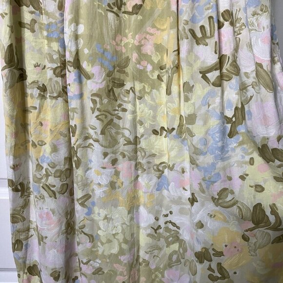 Vintge Jams World Maxi Dress Womens XXL Painted Flowers Rayon Resort Beach - Picture 6 of 12